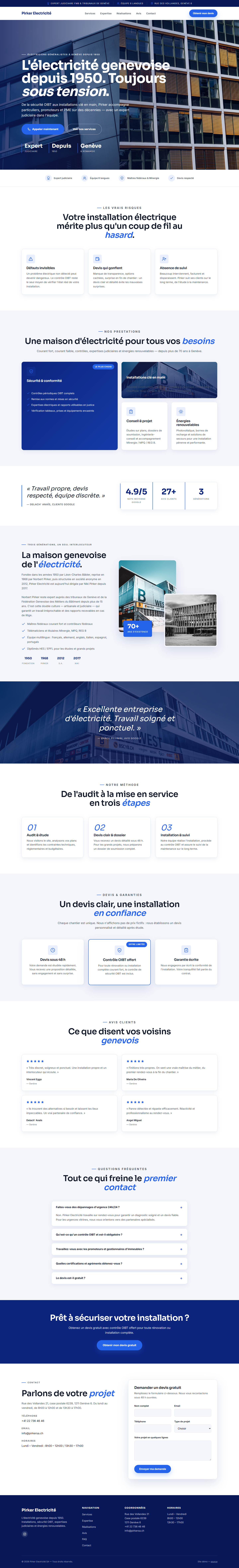 Site Pirker Électricité